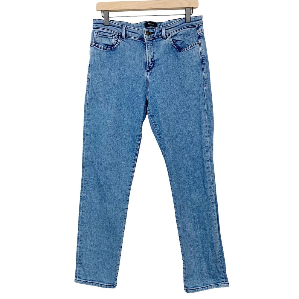 Theory Dracie Jeans R2 Heavy Twill Denim Women's Size 28 Medium Wash Slim Leg
